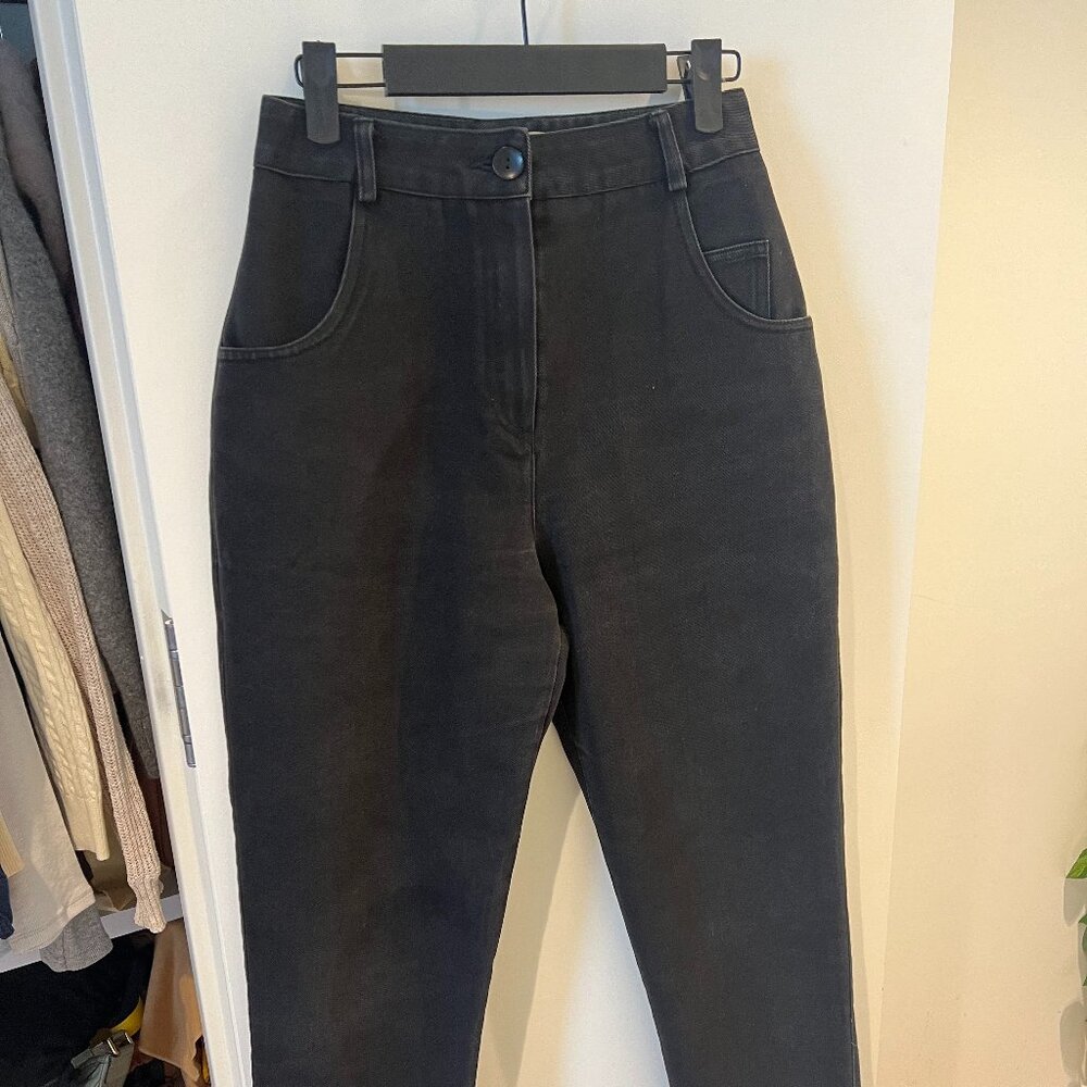Black jeans high rise slim fit